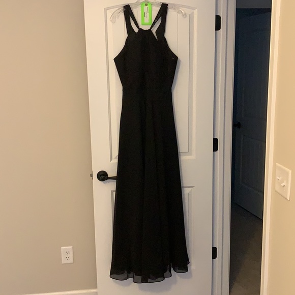 Black Halter Bridesmaid Dress size 6 - Picture 1 of 7